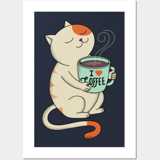 Cat and Coffee Posters and Art